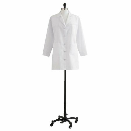MEDLINE Ladies' Classic Staff Length Lab Coat, Size 28, Poplin Weave, White MDT11WHT28E